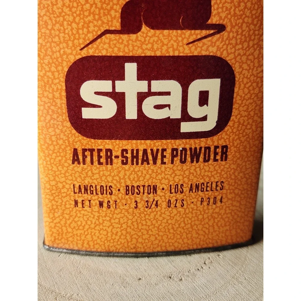 Vintage‎ *STAG* After Shave Powder Container 1950s Rexall Drug Stores Exclusive